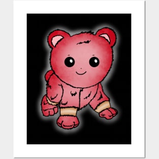 Cute Red Baby Bear Posters and Art